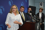 Barbara Petersen of the First Amendment Foundation, Joe Chandler of Citizens Awareness Foundation,  Dan Krassner of Integrity Florida,  and Catherine Baer of the Tea Party want more transparency in government. Photo by Bill Cotterell