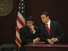 Rep. Steve Crisafulli, left, confers with House Speaker Will Weatherford Friday night. . Crisafulli is the incoming Speaker and says he will pursue a comprehensive water policy in 2015. Photo by Bruce Ritchie.