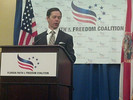 Ralph Reed speaks Thursday morning to 250 people attending a prayer breakfast in Tallahassee  sponsored by his group, the Faith and Freedom Coalition. Photo by James Call.