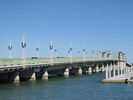 The Bridge of Lions in St. Augustine has been carrying traffic since Feb. 26, 1927. A new report says Florida shares the top spot nationally with Nevada as far as its bridges' structural integrity. Photo by Dougtone.