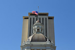 The flag on the Old Capitol, where Gov. Reubin Askew served in the 1970s, flies at half-staff Thursday. Askew died at age 85 early in the day./Bill Cotterell, The Florida Current