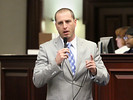 Rep. Rob Schenck speaks on the House floor in 2011. The Rules & Calendar Committee chairman says it's up to committee chairs whether or not to conduct meetings next month. File Credit by Ana Goni-Lessan.