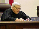 Florida Supreme Court Chief Justice Charles T. Wells listens to arguments during the case involving the 2000 presidential election. File photo by Village Square.