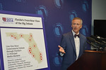 Dean Ridings, head of the Florida Press Association, announces plans for a gubernatorial debate next year during a news conference on Tuesday. Photo by Bill Cotterell.